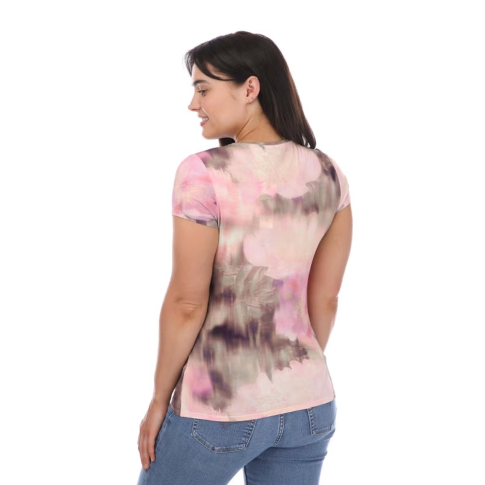 πΈβ¨ Ted Baker London Pink watercolor Print Fitted Tee β Size 2 β¨πΈ Designer brand - Picture 4 of 7